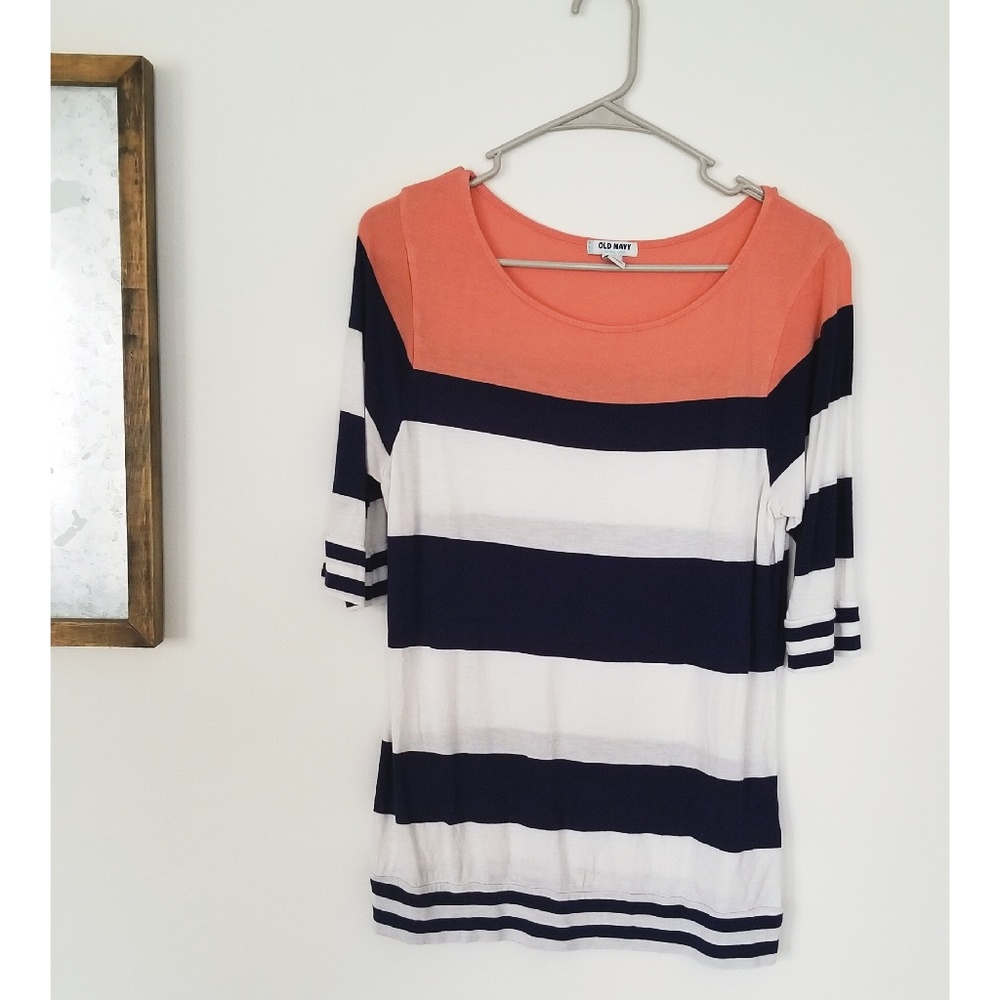 Old Navy Striped Half Sleeve Shirt